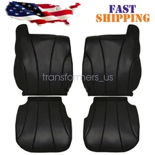 For 1999 2000 2001 2002 Chevy Silverado Driver & Passenger Seat Cover Dark Gray