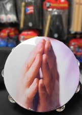 10"Double Rows Praying HandsTambourine/Pandereta de 10"Doble Fila, Manos Orando