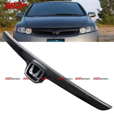 For 2006-2008 Honda Civic Sedan Front Grill Black Trim Molding Grille Cover