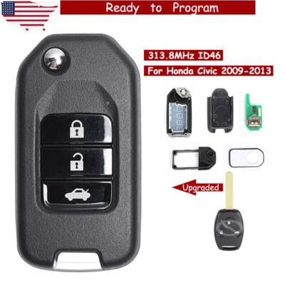 for Honda Civic 2009 2010 2011 2012 2013 Upgraded Remote Car Key Fob 313.8MHz
