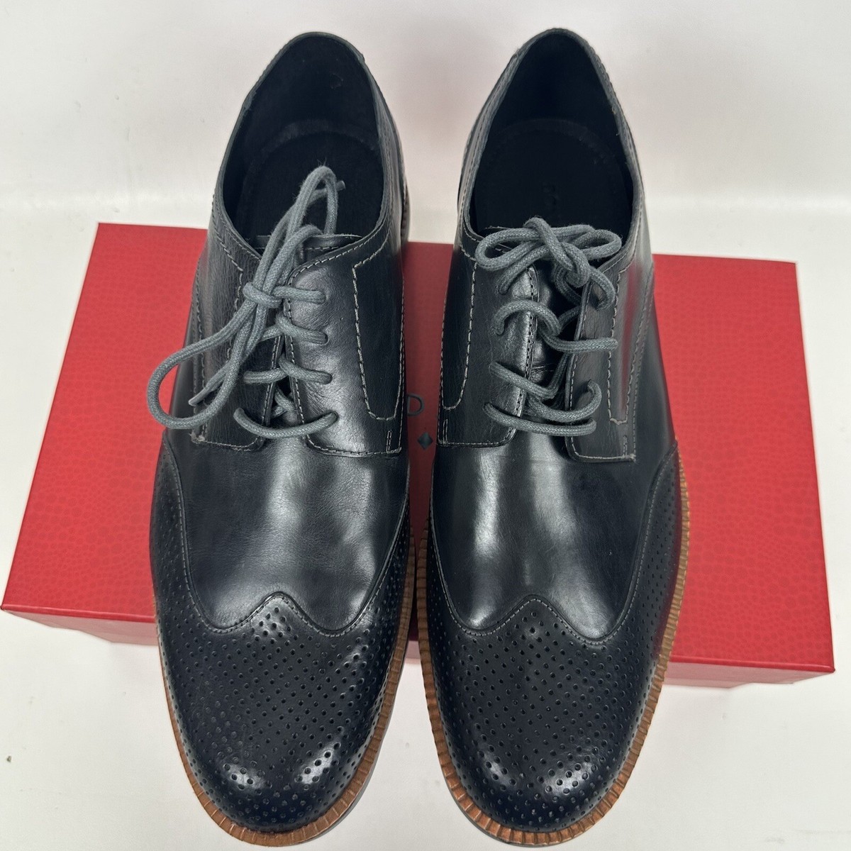 Donald J Pliner EDD-61 Black Wingtip Sneaker Style Dress  display picture 3