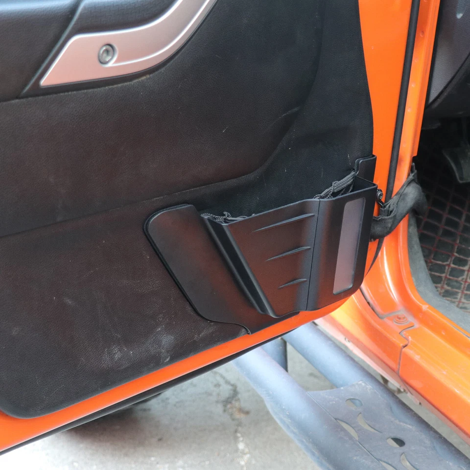 Car Black Front Door Pocket Storage Organizer Box For Jeep Wrangler JK 2012-2017 Foto 3 de 4