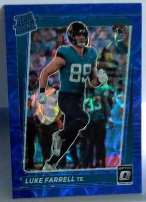 Luke Farrell Blue Scope Prizm Rated Rookie Optic #287 Jacksonville Jaguars RC