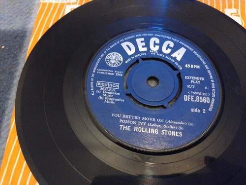 THE ROLLING STONES- THE ROLLING STONES EP DFE 8560 1ST PRESSING W/O P/S RRPG '64 - Picture 6 of 6