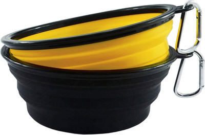 Himi 34 Ounce Silicone Collapsible Travel Dog Bowl - Set of 2 Large Size 1000ML 