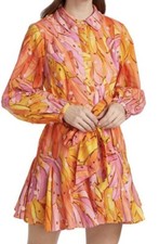 FarmRio Banana Print Tiered Dress NWT Small