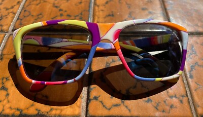 Vintage Bolle 527 Acrylex Fun Pattern Sunglasses w/ Blue  display picture 2