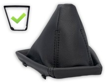 SCHALTMANSCHETTE FUR BMW X3 E83 2004-2010 SCHALTSACK SCHWARZ LEDER + RAHMEN