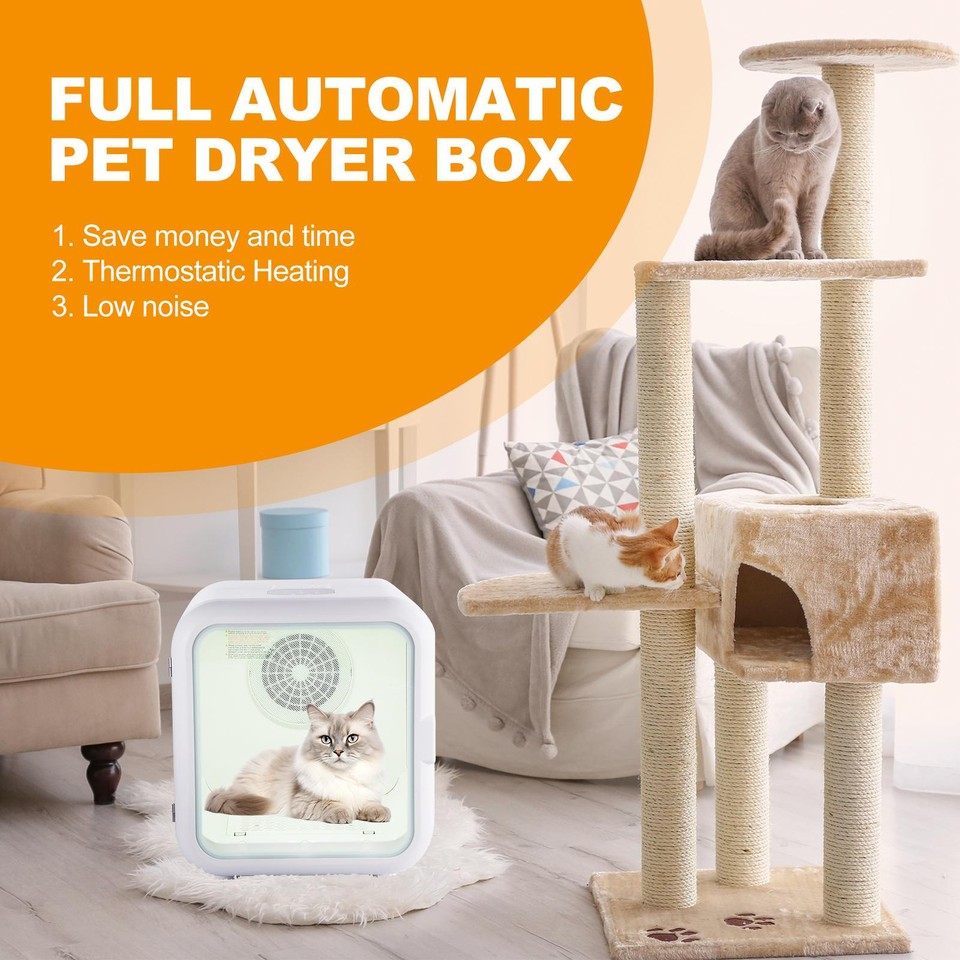 Intelligent Pet Hair Dryer Box Blow Dryer For Cats And Small Dogs Drying Blower eBay