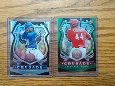 2020 CRUSADE GREEN PRIZM #5 Aristides Aquino 50/50 1/1! & BO BICHETTE #1 Holo RC