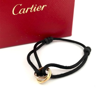 Cartier Trinity Cord Bracelet, 750 Yellow Gold, White and PG, 3 Colors, CRB60167