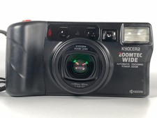 Kyocera Zoomtec Wide 35mm Film Camera 28-80mm AF Point Shoot Tested w Cap