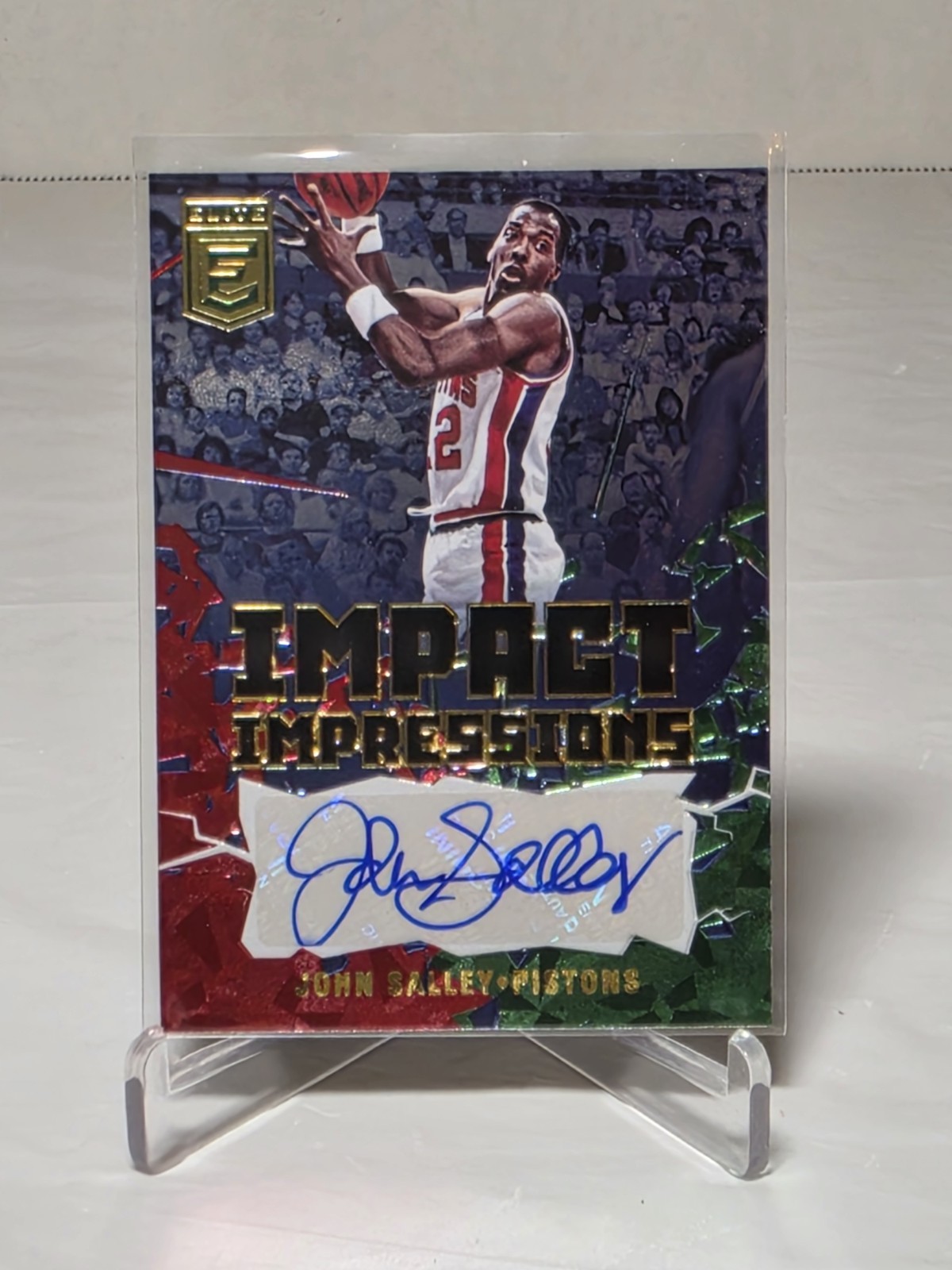 2021-22 Donruss Elite Impact Impressions John Salley #II-JSA Auto Pistons