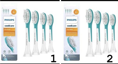 4 Pack Replacement Toothbrush Heads for Philips Sonicare Kids 7+Year 2 count 
