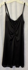 Vintage Kayser Black Nylon Full Slip Front Slit Size Medium - SHIPS FREE