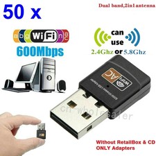 LOT 50 x AC 600Mbps Mini USB WiFi Wireless Adapters 802.11 ac Dual Band 2.4/5.8G