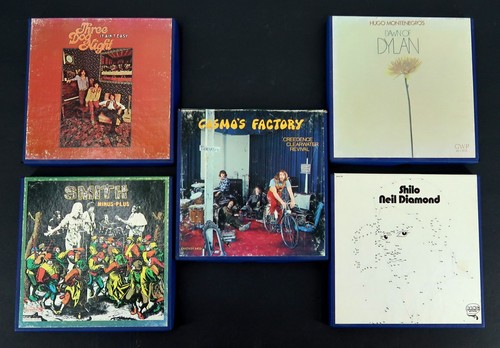 5 Vtg Rock Reel-to-Reel Tapes~Creedence Clearwater, Three Dog Night, ++ Untested