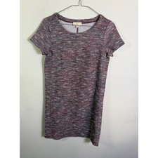 LOFT Womens Dress Textured Tweed Knit Burgundy XSP