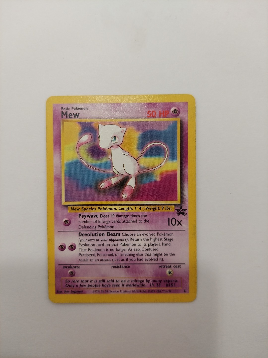 Mew 2000 Pokemon Black Star Promo #8 Moderately PLAYED Non Holo