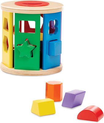 Match and Roll Shape Sorter - Classic Wooden Toy