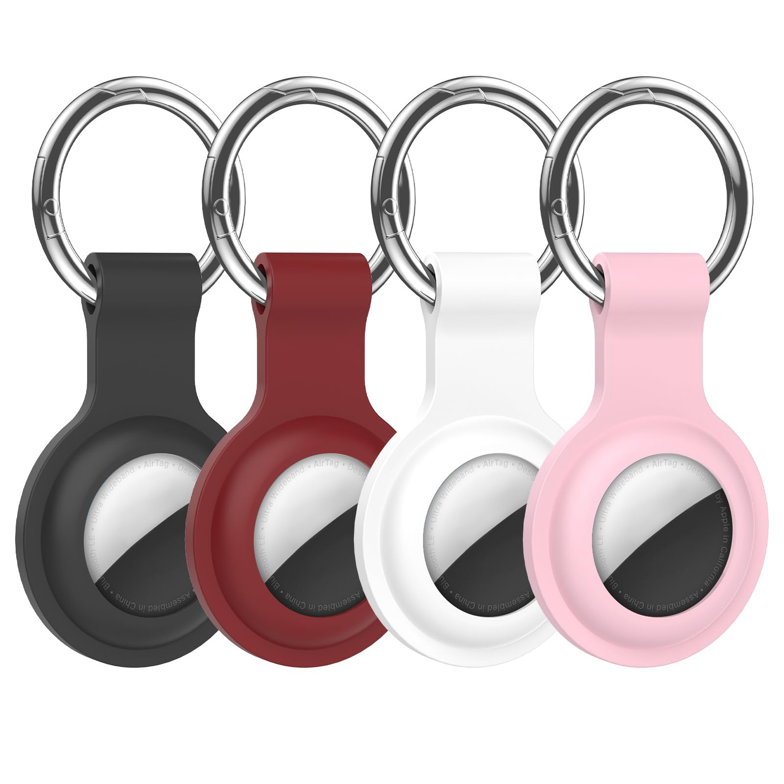 Silicone AirTag Holder Keychain Case with Key Ring for Apple AirTags