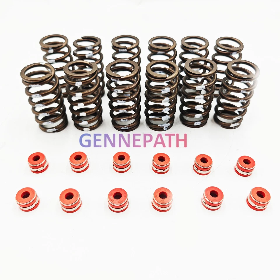 OEM FOR DCEC Cummins 91-98 Freightliner 60# long Spring +12Pcs SEAL VALVE STEM Foto 2 de 4