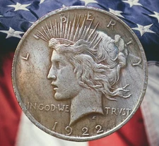 1922 Peace Dollar Two Face Double Heads Silver Plated Error Coin Modern Restrike