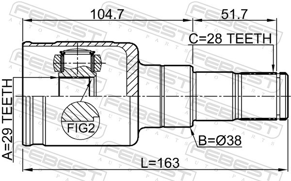 ✅Fits FEBEST 0711-VITLY GEELY BO YUE INNER JOINT (MR6453)  ⭐UK Seller⭐