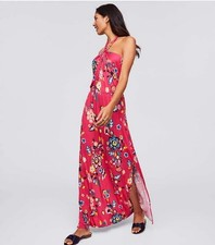 LOFT Beach Cover-up Halter floral Dress XS
