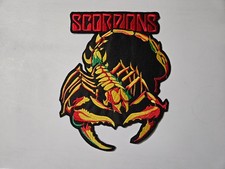 SCORPIONS + LOGO, SEW ON  EMBROIDERED LARGE BACK PATCH