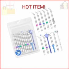 Oralphi 12PCS for Waterpik Replacement Heads, Replacement Picks Water Flosser Re