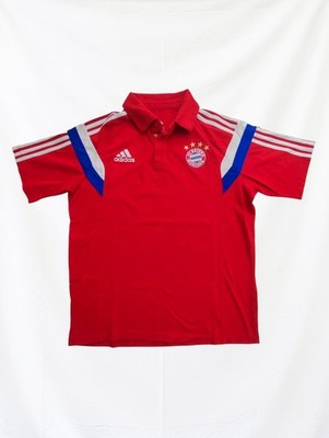 Adidas Bayern München Poloshirt Vintage - Herren Größe M - 4 Sterne - Rot