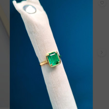 Natural Emerald Ring 925 Sterling Silver Ring Handmade Ring Wedding Ring