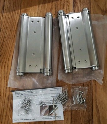2pk 8inch Double Action Spring Self Closing Door Hinges for Cafe Saloon Pub S...