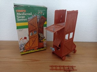 Timpo Toys Ritter Belagerungsturm in OVP Selten Medieval Siege Tower