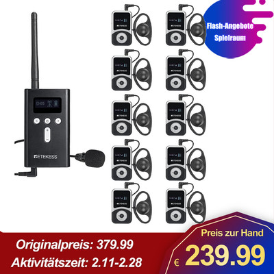 Retekess T130S Upgrade Tour Guide Audio System Werksausbildung