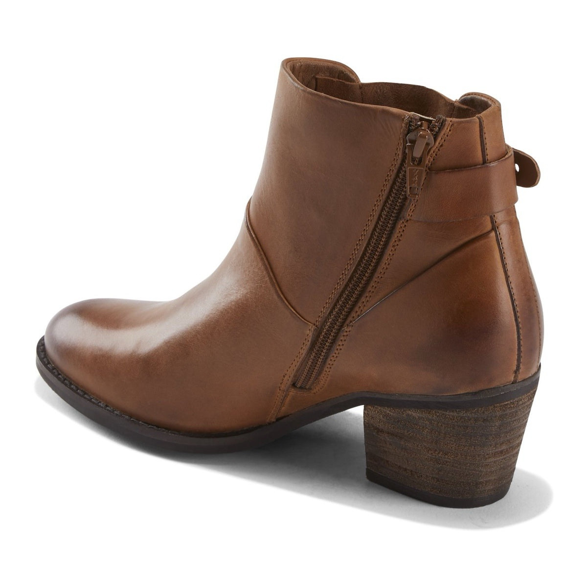NIB Earth Origins Tan Leather Ankle Booties Size 11 West Riverton