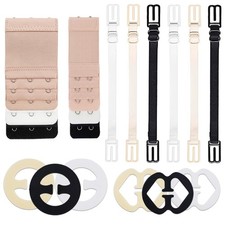 18 Pcs Bra Straps Clips Adjustable Non Slip Bra Clips for Racerback Bra Straps