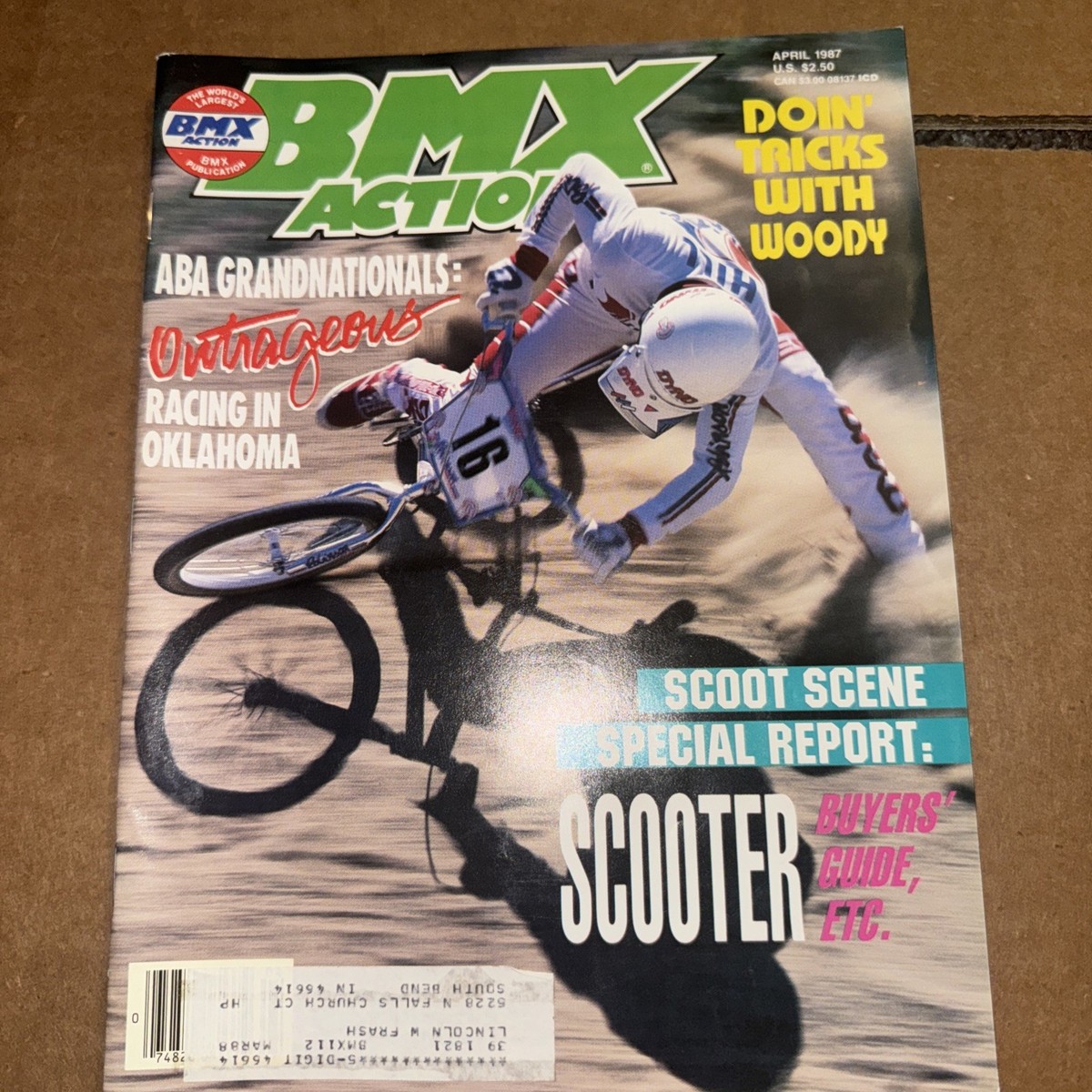 BMX ACTION MAGAZINE-APRIL 1987-CW Z1500-VUARNET ABA GRANDS-GREG