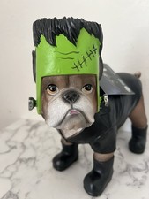 Humane Society French Bulldog Frenchie Frankenstein Halloween Figurine Decor