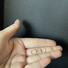 S925 Sterling Silver Women's Tiny Hoop Huggie Earrings 7mm