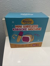 Reoslar Mini Wireless Karaoke Machine, High-Res Sound, Lighting, Pink