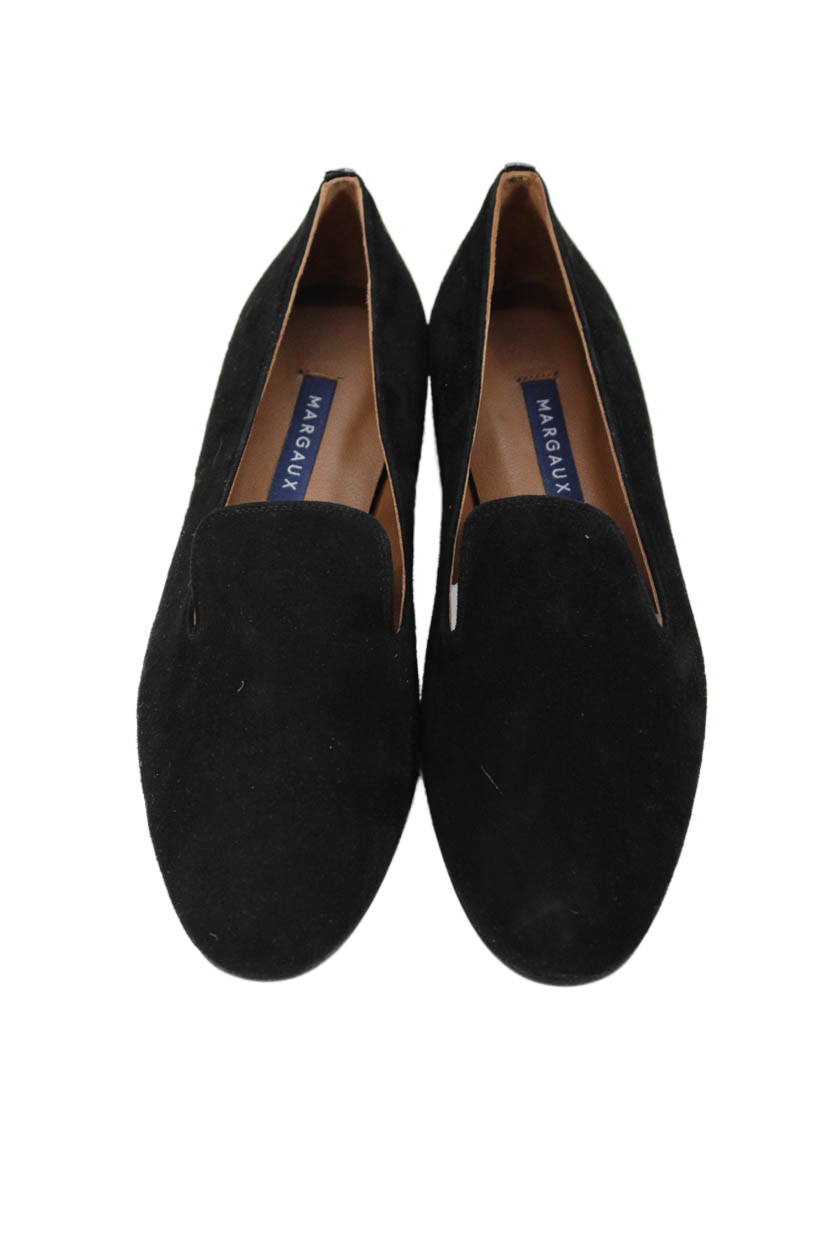 Margaux Womens Suede Slide On Casual Loafers Black Size 35.5 5.5 Medium