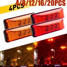 Redamber 3led Marker Lights Truck Trailer Clearance Light Lamp Waterproof4-20x