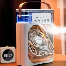 Portable 3 in 1 Fan Air Conditioner Household Small Air Cooler LED Night Lights