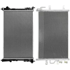 1 Pcs Aluminum Radiator & AC Condenser Cooling Kit For 2010-2011 Ford Taurus