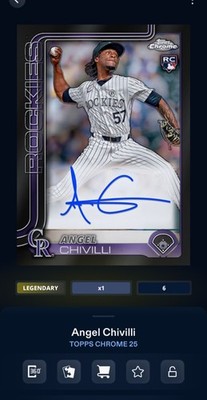 Angel Chivilli | Signature Black Rookie /10 | 2025 Topps | Legendary | Digital