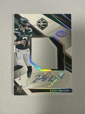 Panini Limited Spotlight Gold Rookie Patch Auto Zach Wilson #144 /49 Jets NFL