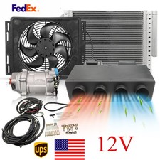 Under Dash 12v Car Air Conditioner Universal Ac Kit For Van Rv Truck 12000 Btu