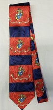 USMC US Marines Corp Seal EGA Neck Tie Red Blue Military Patriotic NEW